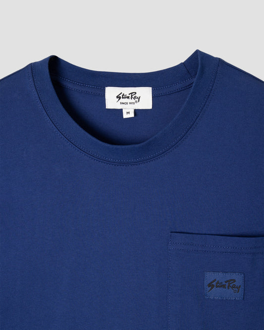 T-shirt à poche plaquée (marine)